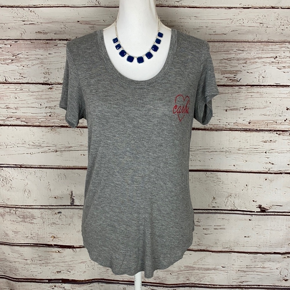 Fifth Sun Gray Love Carbs Shirt XS